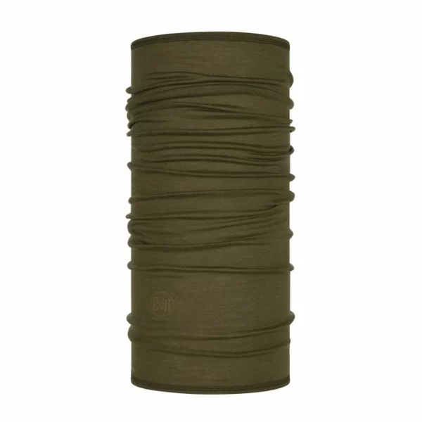 Buff Lightweight Merino Halswärmer Senior Olivgrün 1