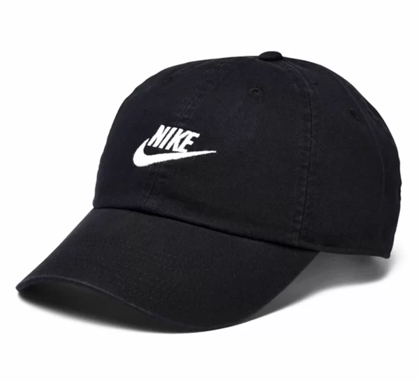 Nike Heritage86 Futura Washed Cap Schwarz – Weiß 1