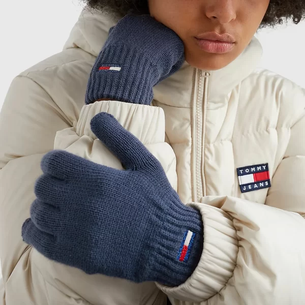 Tommy Hilfiger Flag Handschuhe Damen Dunkelblau 3